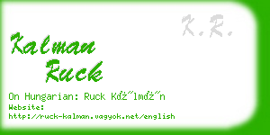 kalman ruck business card